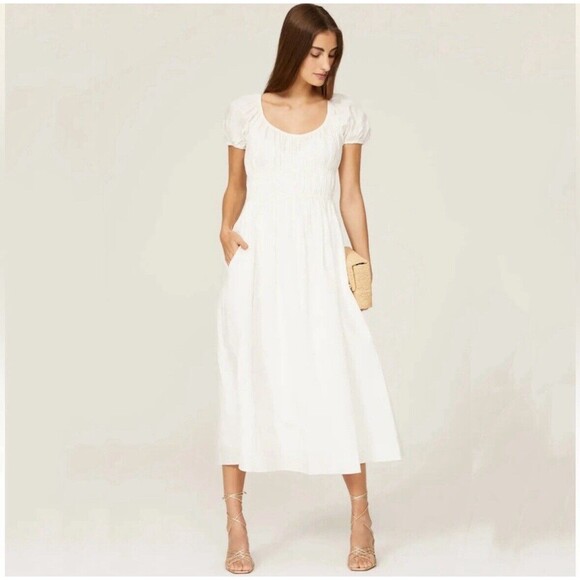 Kate Spade Rent The Runway Riviera Seersucker White Dress Small - Picture 4 of 11